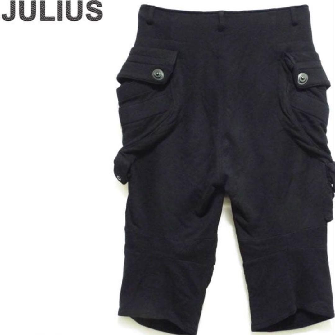 Julius x BLACK SENSE ガスマスクカーゴハーフパンツ