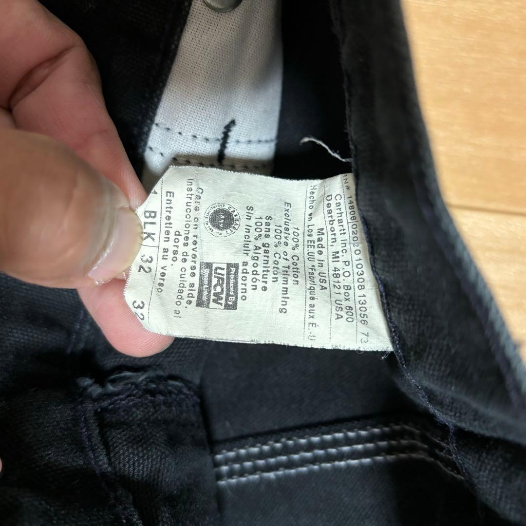 専用usa製 carhartt 黒 ダブルニー ブラック ダックパンツ
