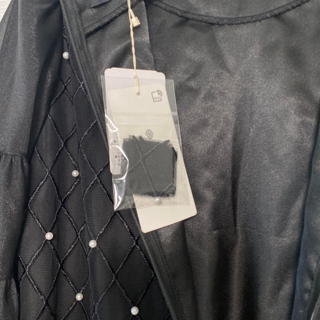 【Bou Jeloud】タグ付新品 ブラック パール装飾 バルーンワンピース