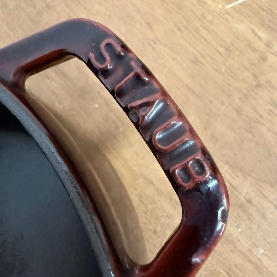 ● 良品 STAUB ストウブ Wa-NABE S 16cm ワインレッド