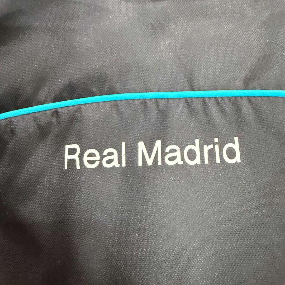 ま*ぬ様 adidas Real Madrid ダウンジャケット 古着 黒 Lサ