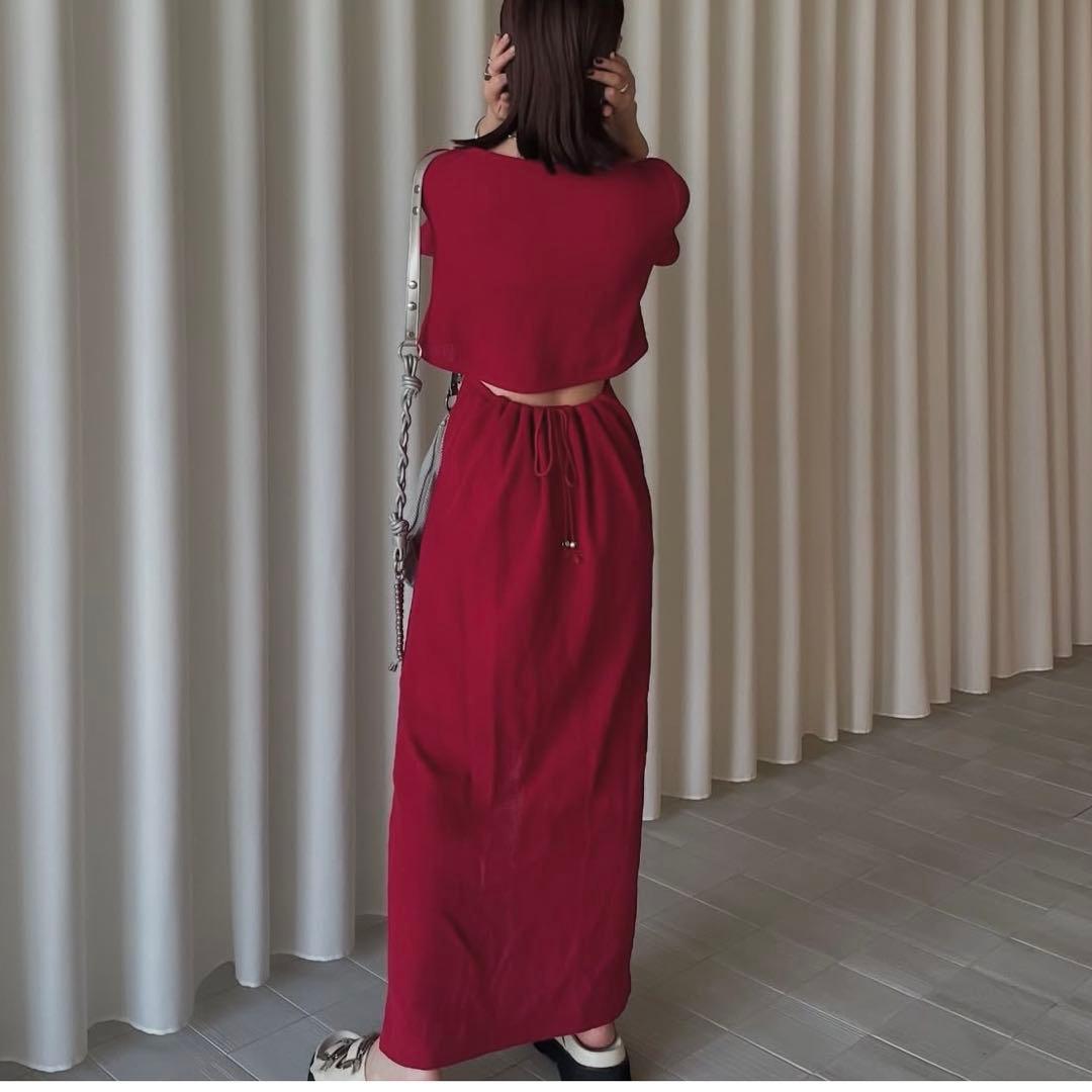 2025 アメリ MEDI 2WAY COTTON MESH DRESS