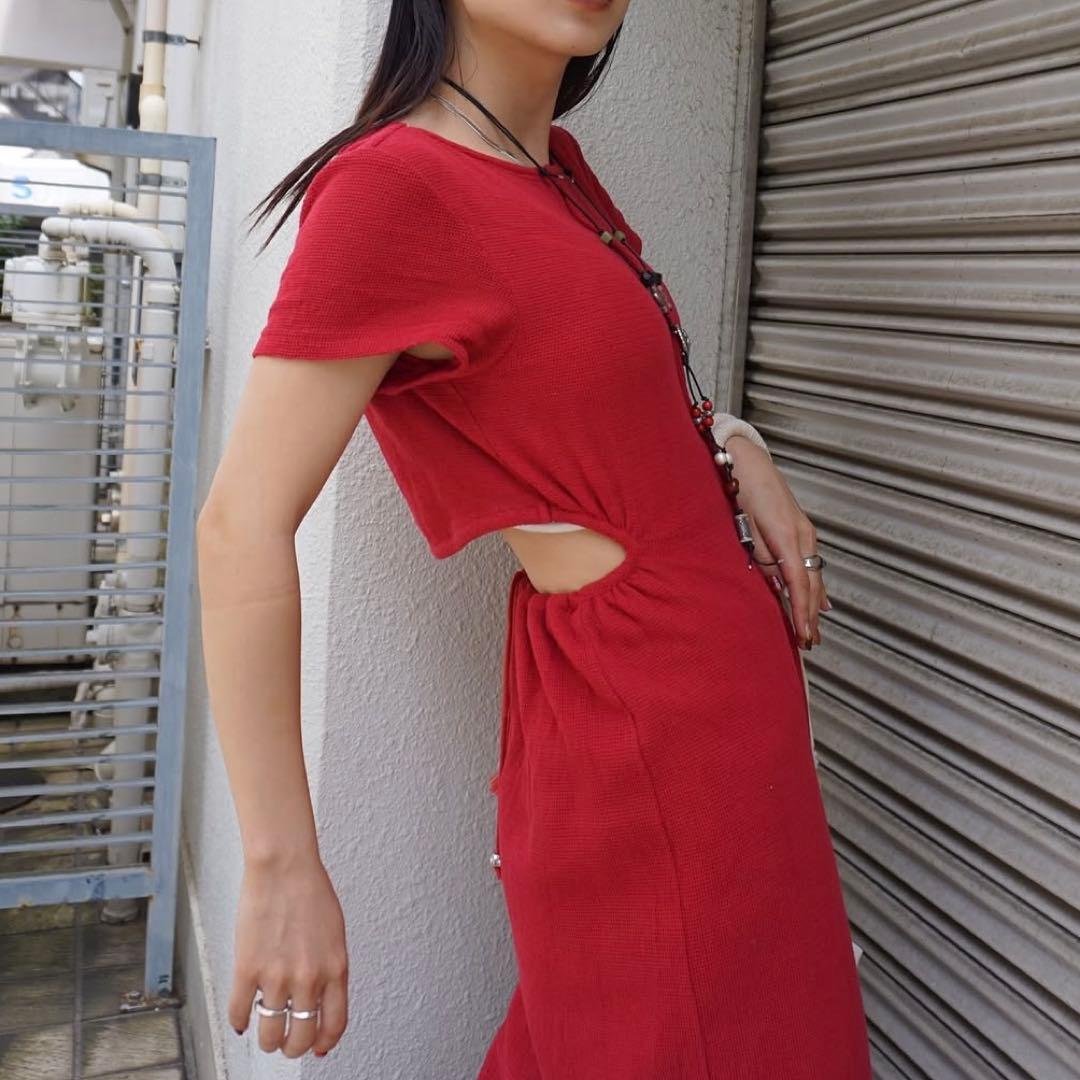2025 アメリ MEDI 2WAY COTTON MESH DRESS