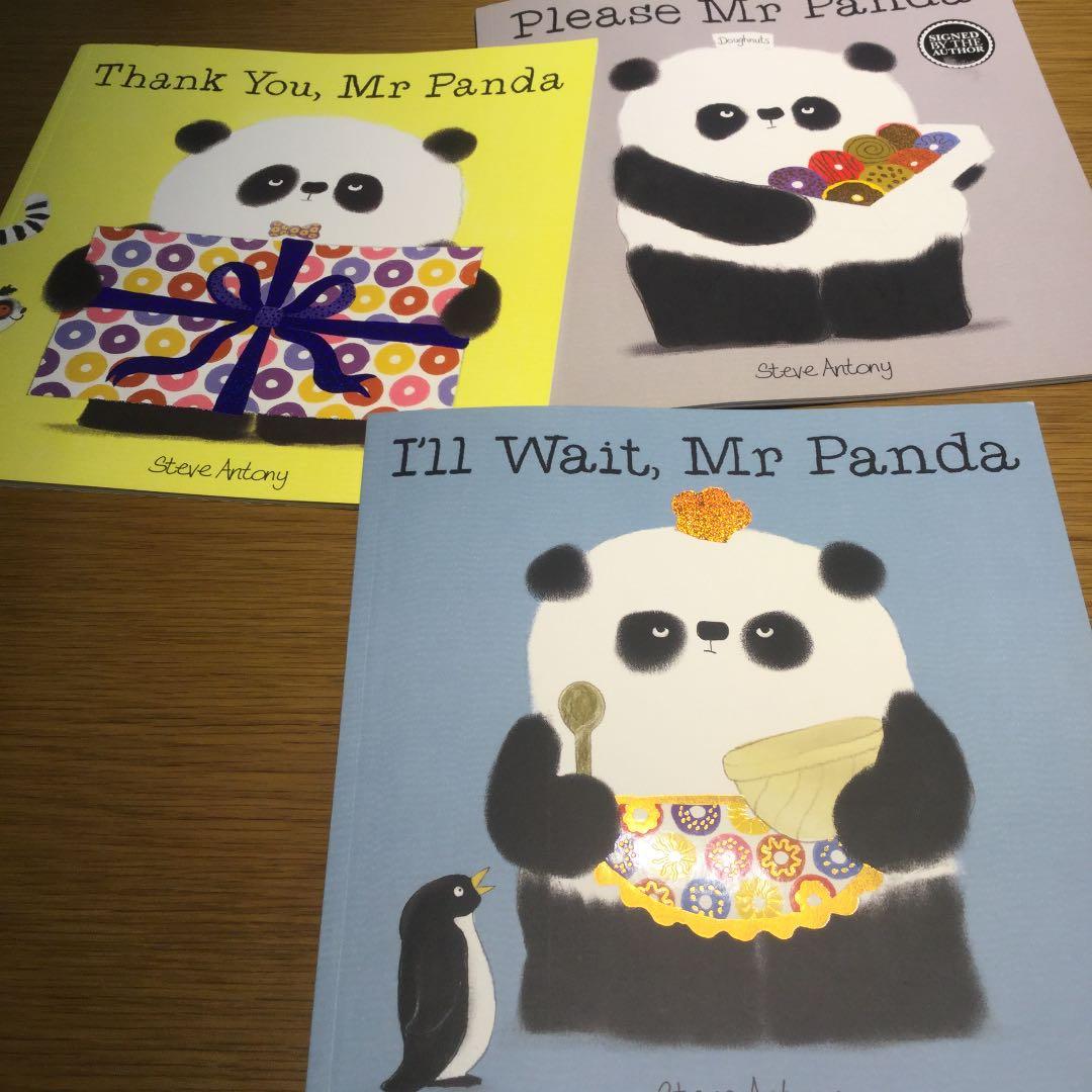 著者サイン本 Please Mr Panda 英語絵本 3冊