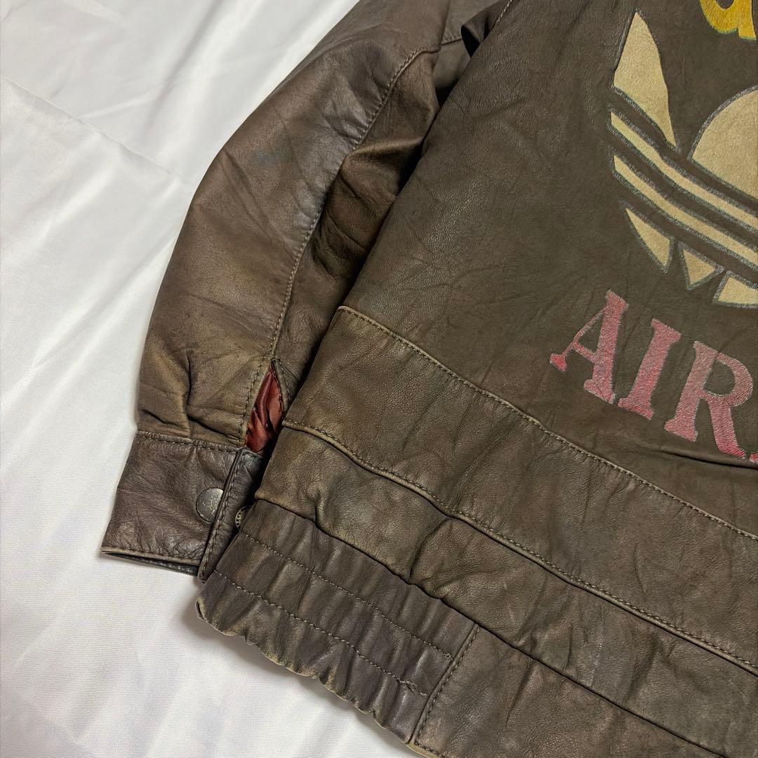 ★*★様 80s Adidas AIRBONE Leather Jacket