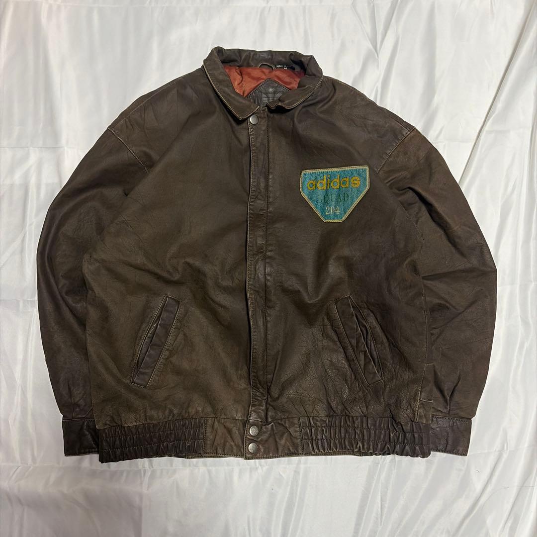 ★*★様 80s Adidas AIRBONE Leather Jacket