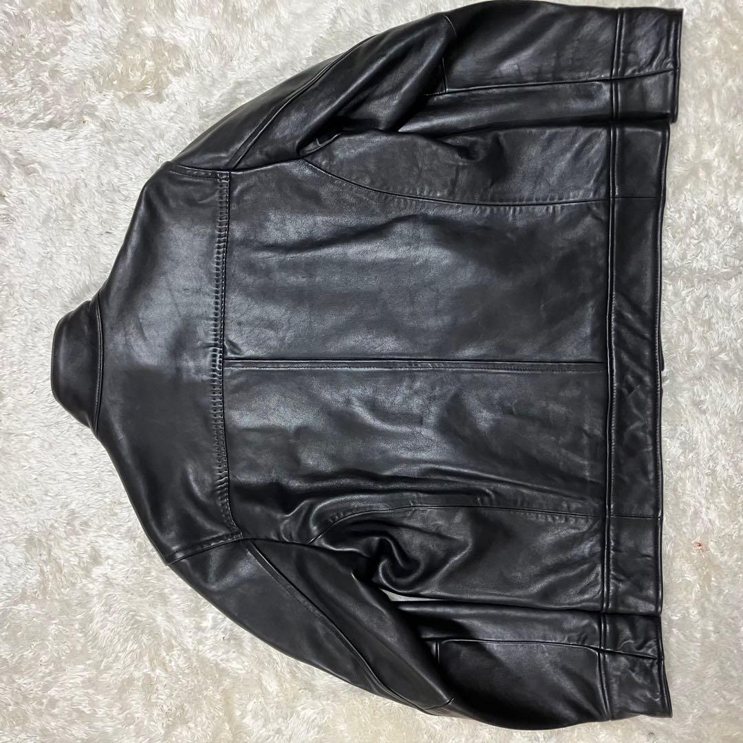 【美品】TETE HOMME スタンドカラーシープレザージャケット　大きいサイズ