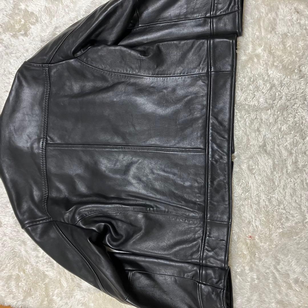 【美品】TETE HOMME スタンドカラーシープレザージャケット　大きいサイズ