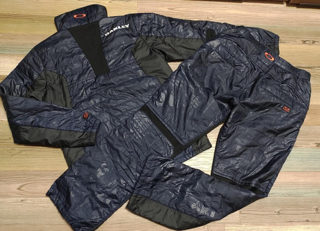 K-318ji⛳️オークリー⭐OAKLEYジャケット&パンツ 上下 紺