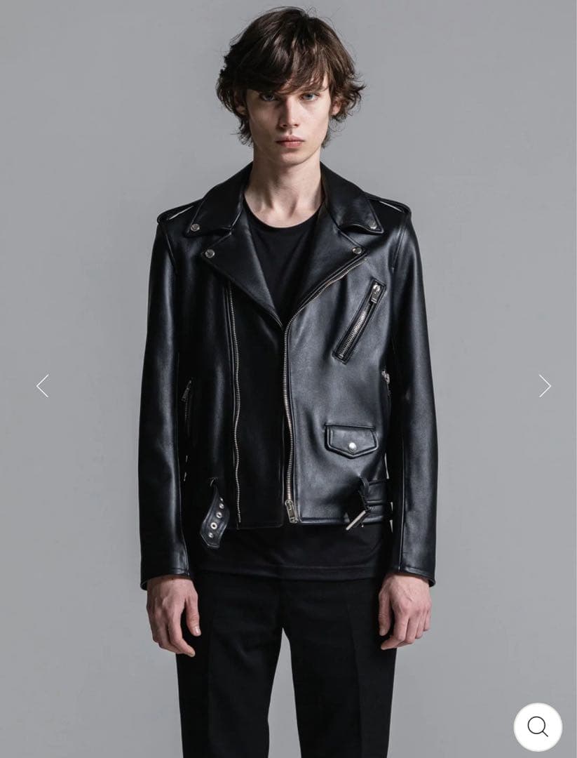 LITHIUM HOMME ラムレザーダブルライダースジャケット XL 50