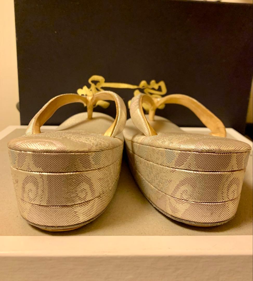 シルバー 和装用バッグと草履セット