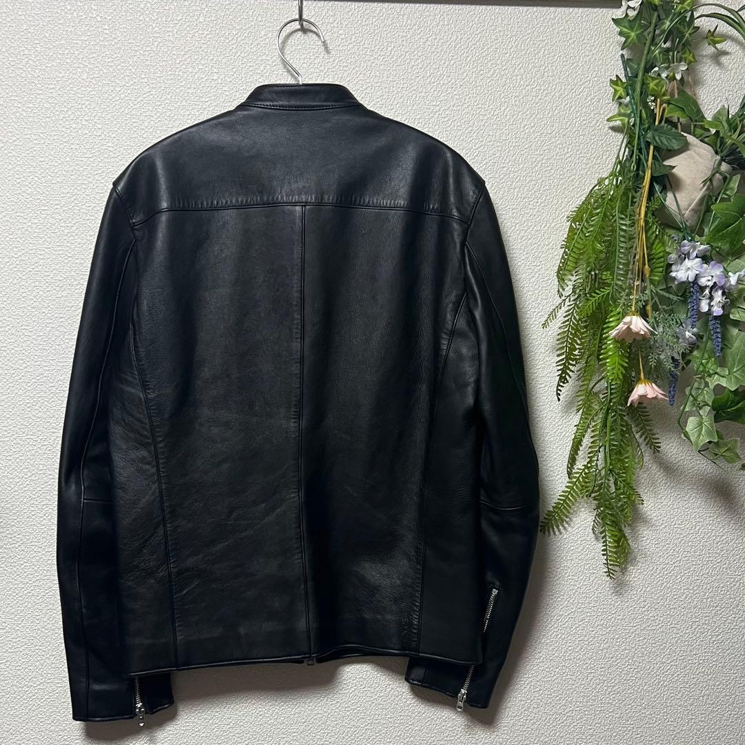 この値段で最終価格‼️【リドム】ラムレザーシングルライダース 日本製　Lサイズ