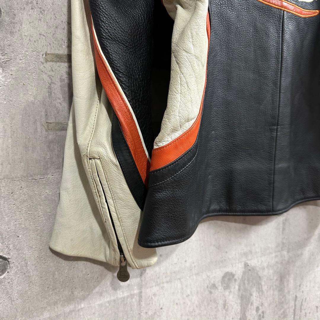 h*~様 ★HARLEY-DAVIDSON★本革 シングルライダース ビッグロゴ