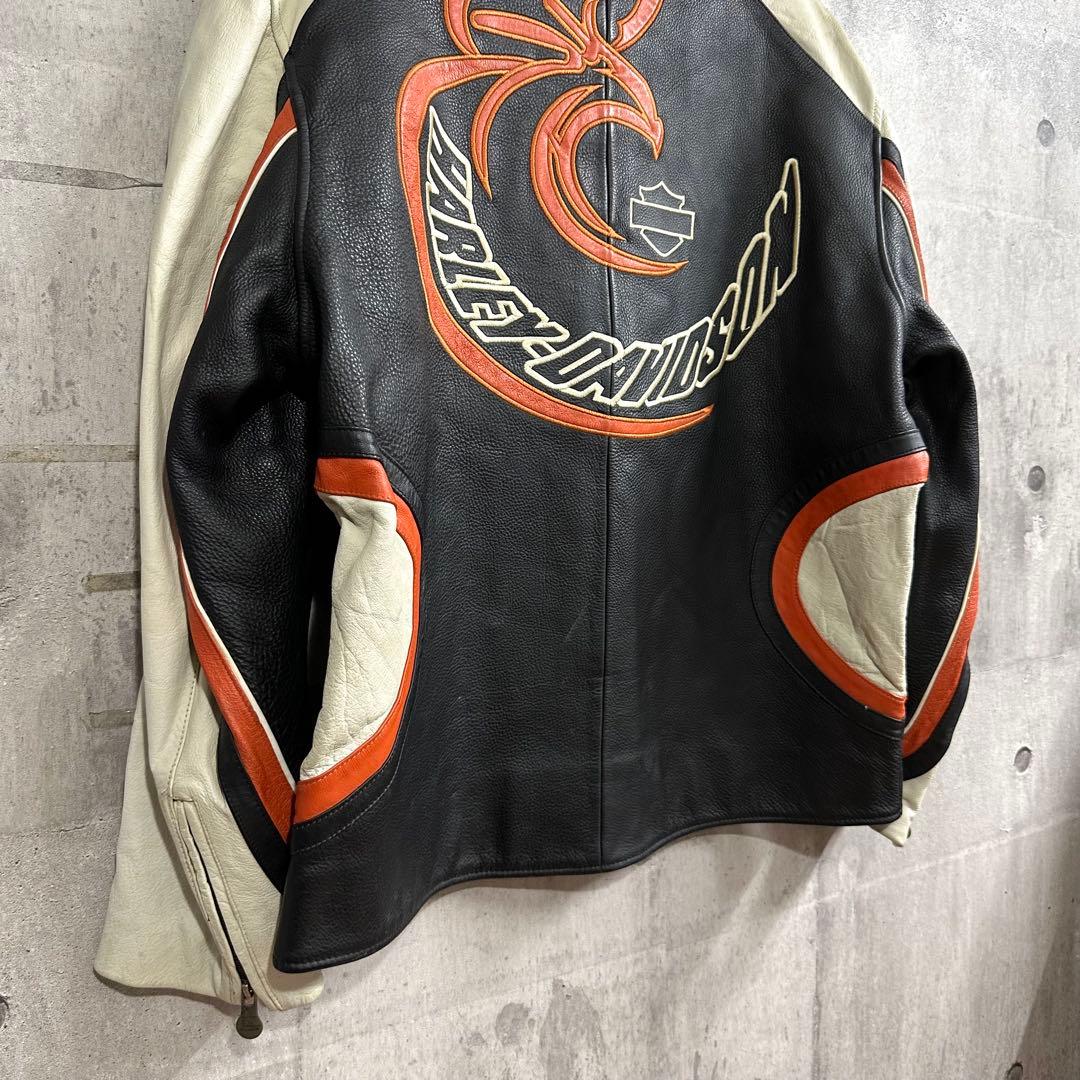h*~様 ★HARLEY-DAVIDSON★本革 シングルライダース ビッグロゴ