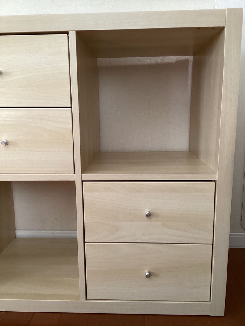 【引取りのみ】IKEA KALLAX カラックス　オーク　4箇所引出し付