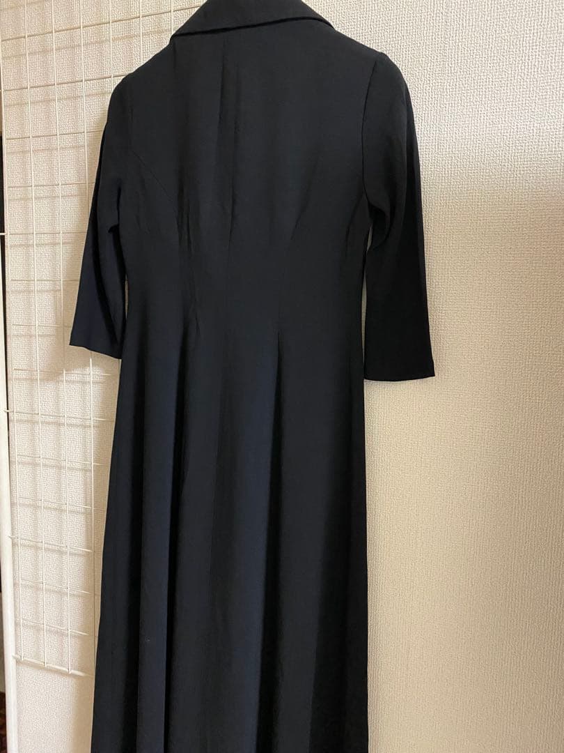シビラ　ブラック ロングワンピース 七分袖40（M）