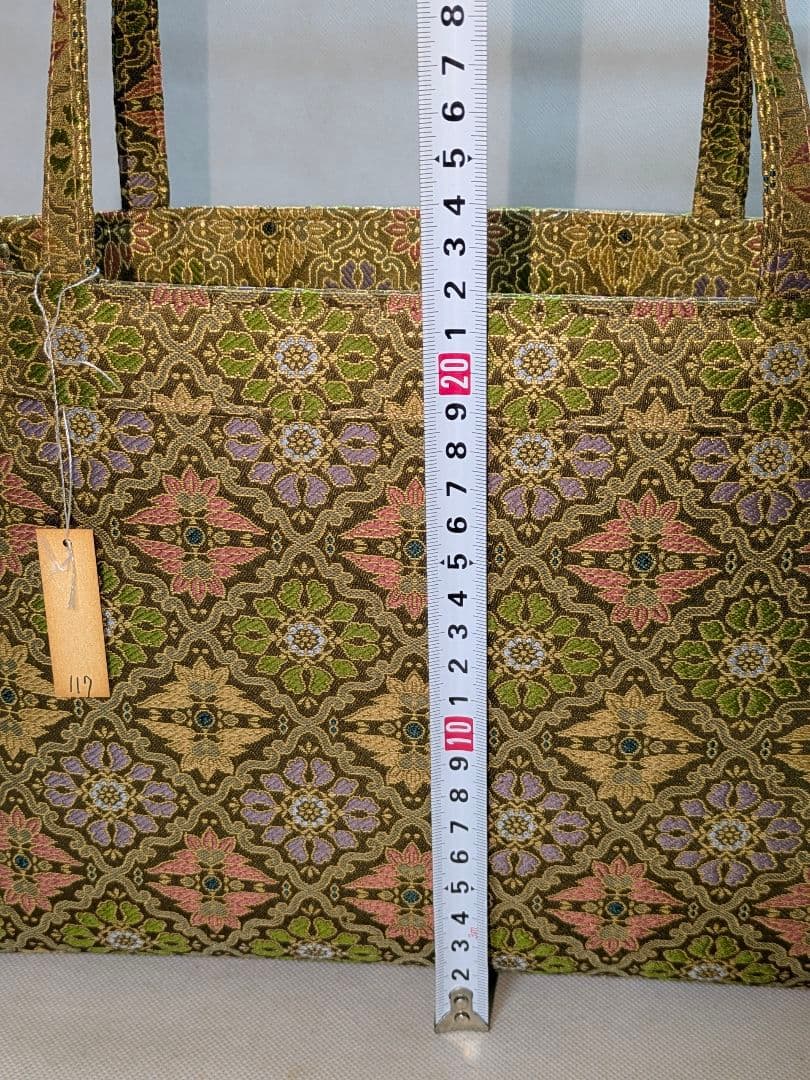 和装バッグ　着物バッグ【菱凌花鳥紋　花】和柄　ハンドバッグ　トート