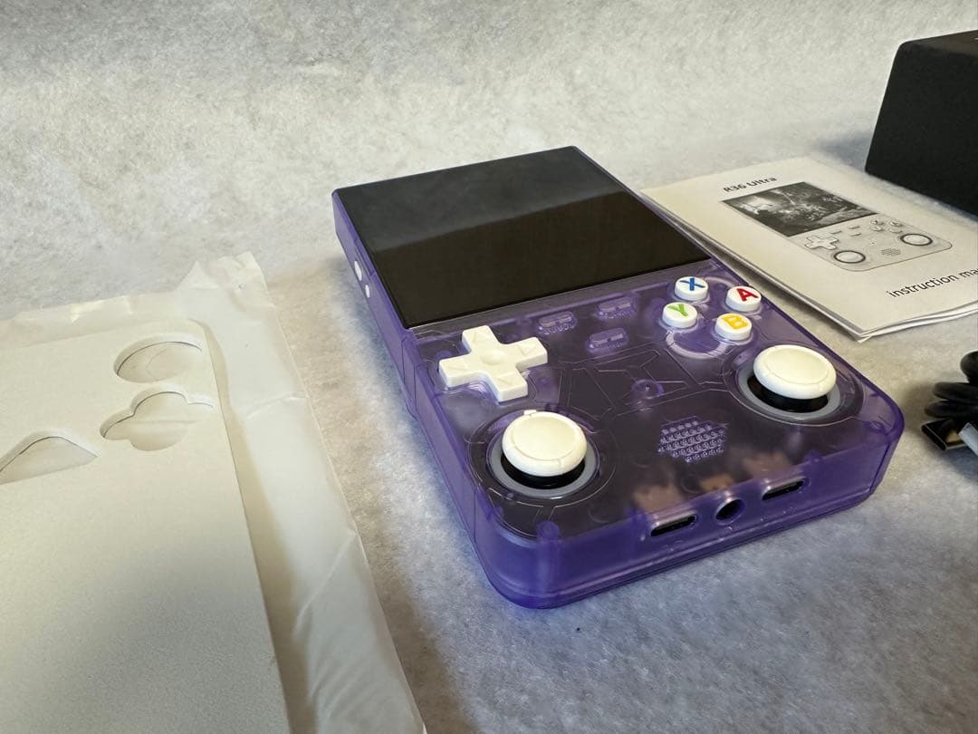 R36 Ultra 携帯型ゲーム機 パープル 2万種類以上のゲームが入っています