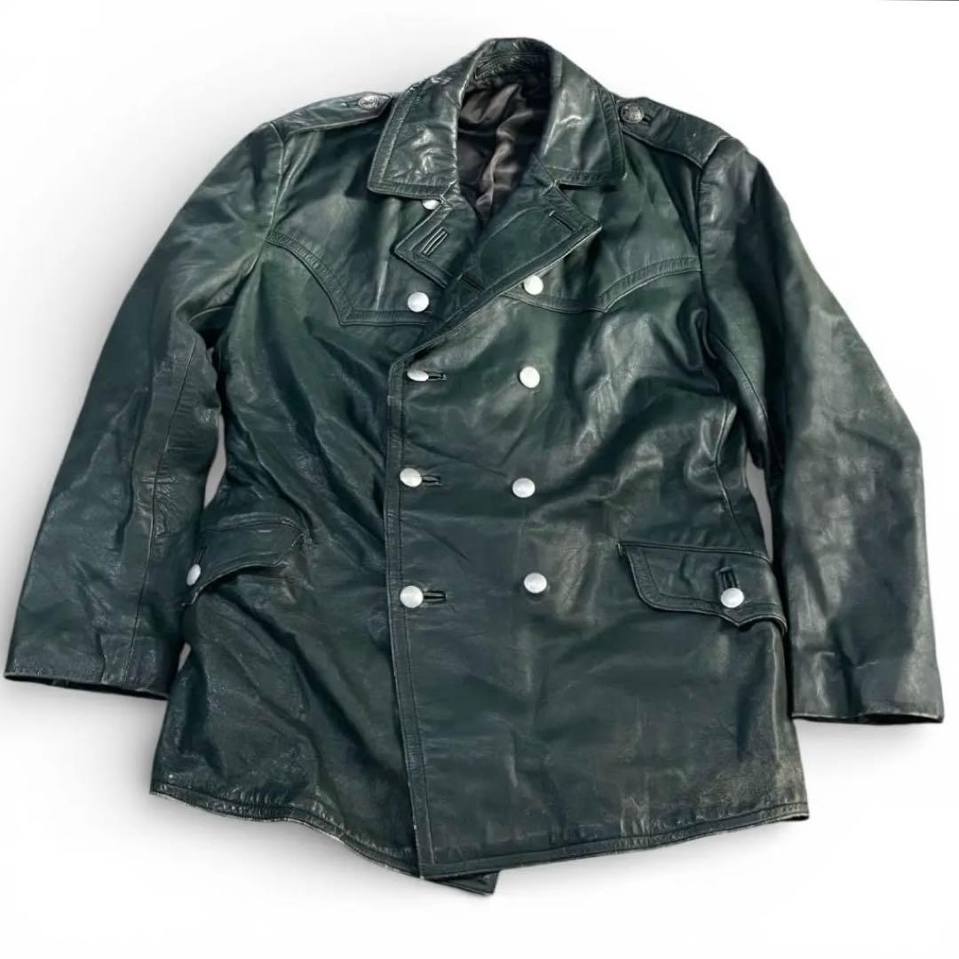 60年代 ドイツ軍 ポリスマン レザー ジャケット コート