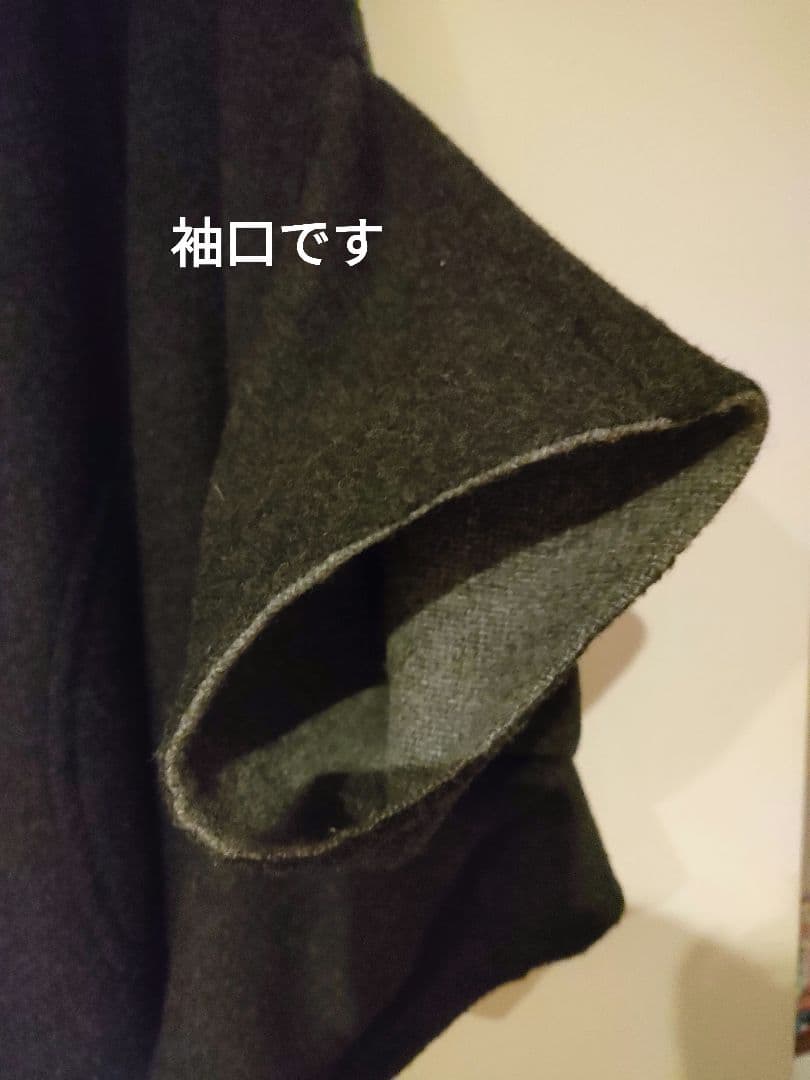 グレー ケープコート 毛100%　ビアズリー