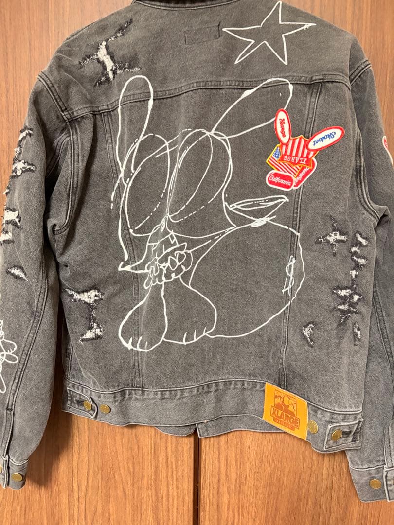 XLARGE グレー デニムジャケット M