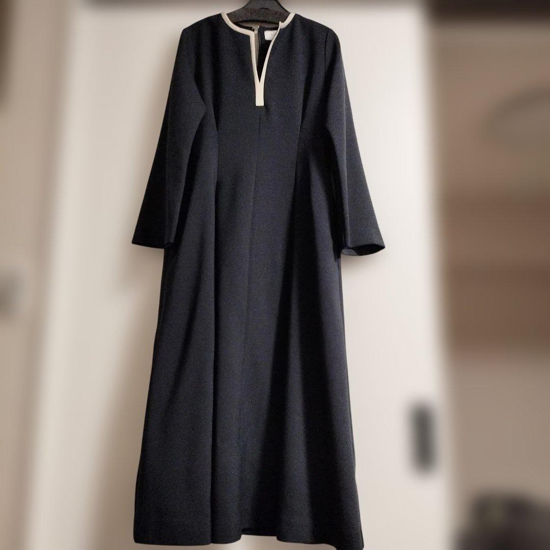未使用品 SHIPS any ダブルクロス ウエストタックAラインワンピース