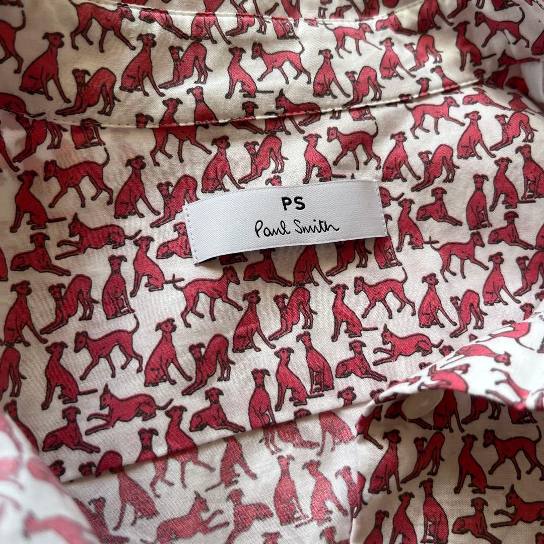 ピーエスポールスミス Paul Smith 犬柄 ミニプリント シャツ 42