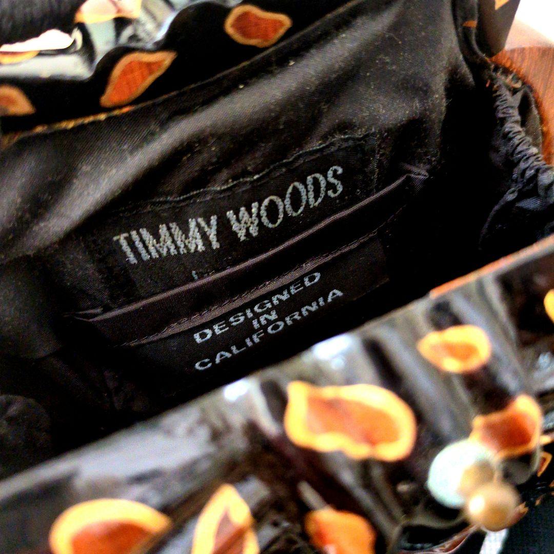 TIMMY WOODS ティミーウッズ リボン型 ショルダー ポシェット 木製