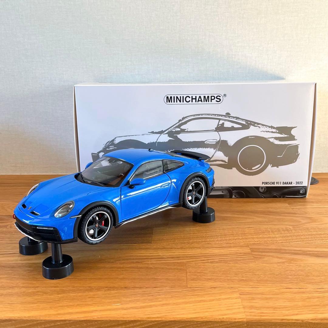 【ミニカー 美品】1/18 ミニチャンプス ポルシェ 911 ダカール 2022