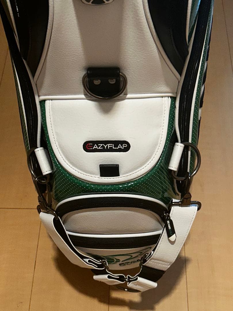 BEAMS GOLF キャディバッグ ホワイト/グリーン