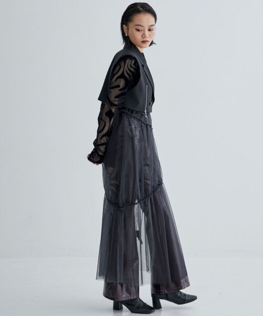 【レア】美品✨UNITED TOKYO チュールコンビベストワンピース　セット