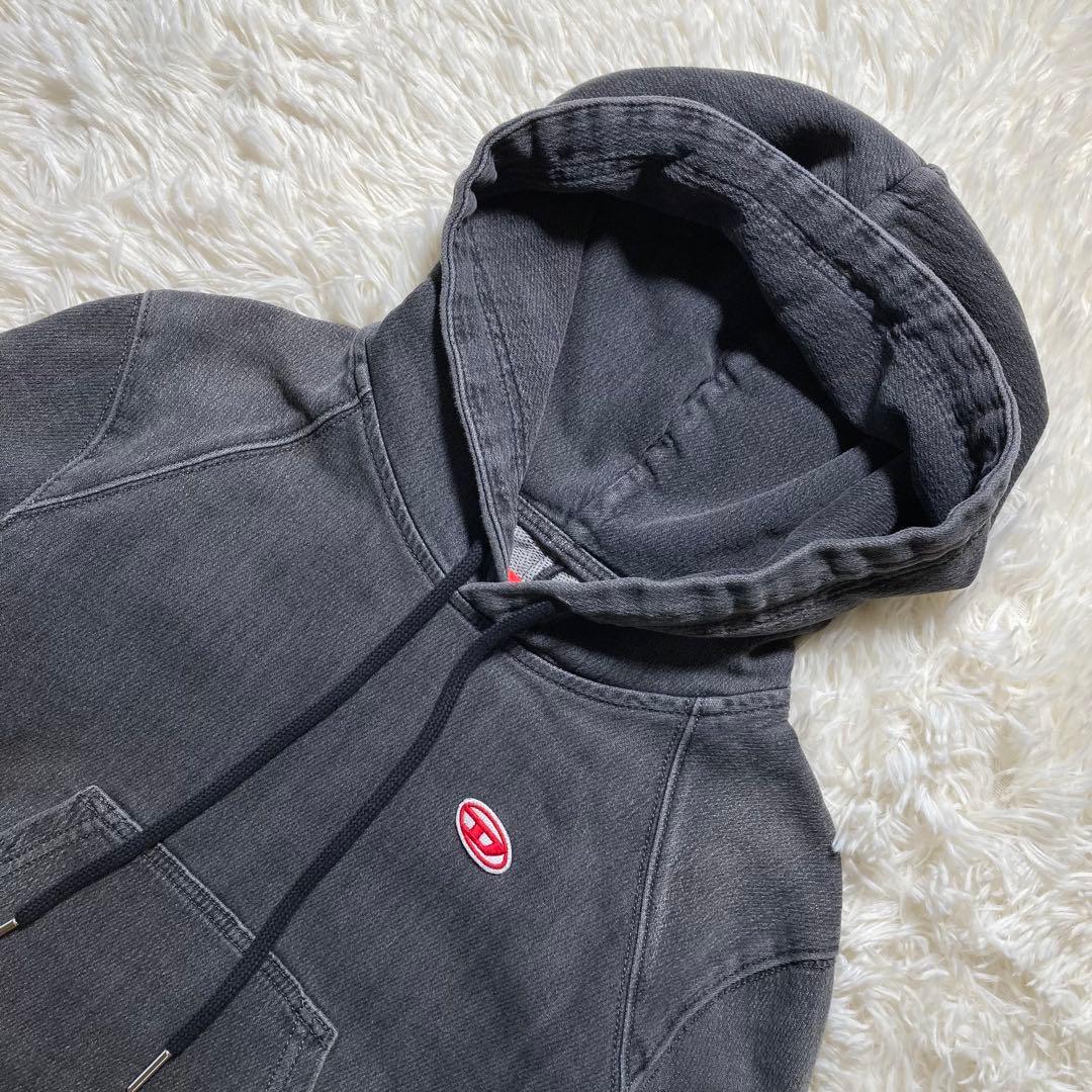 極美品 ディーゼル D-ANGY-HOOD-NE パーカー L コットン グレー