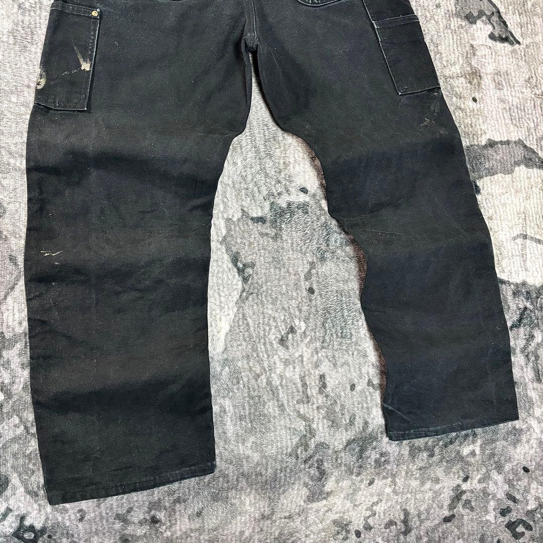 USA製 Carhartt ダブルニー 黒 ペンキ 雰囲気系 ボロ Y2K