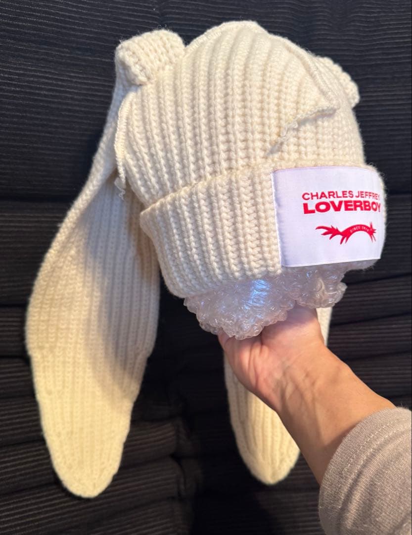 LOVERBOY ラビット ニット帽 charles jeffrey