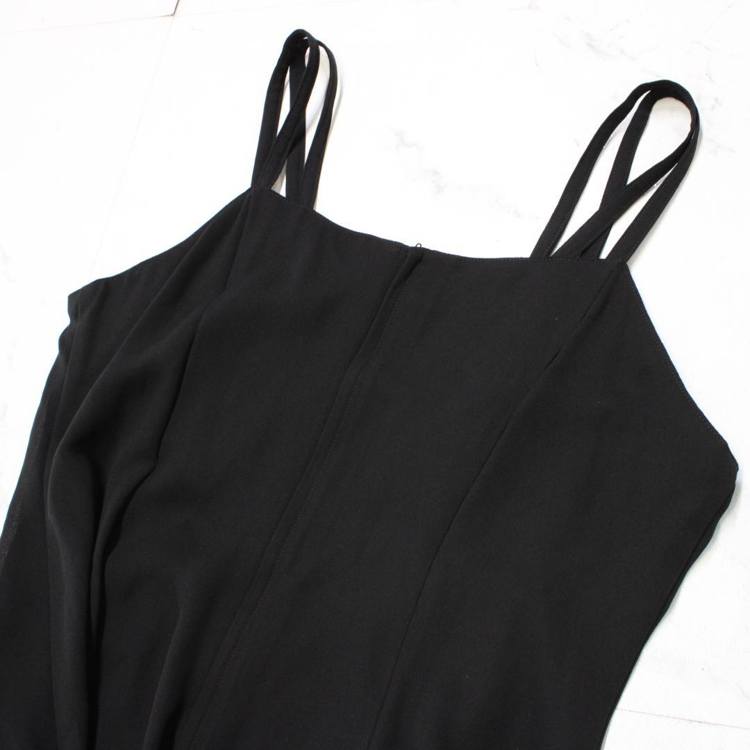 【美品 日本製社交ダンス衣装】ワンピース ドレス SEKINE 黒 シンプル