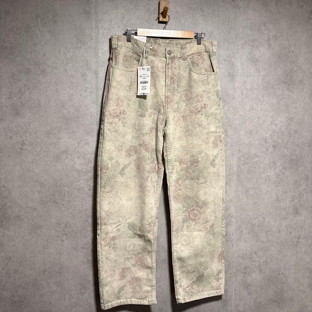 ZARA ザラ バルーンフィットアブストラクトプリントパンツ EU40 jp31