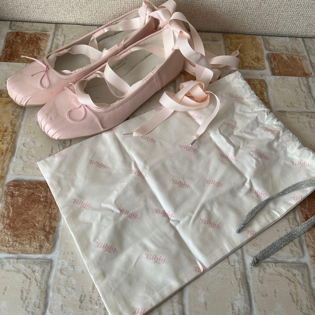 Bibiy B.ballet shoesレースアップバレエシューズ