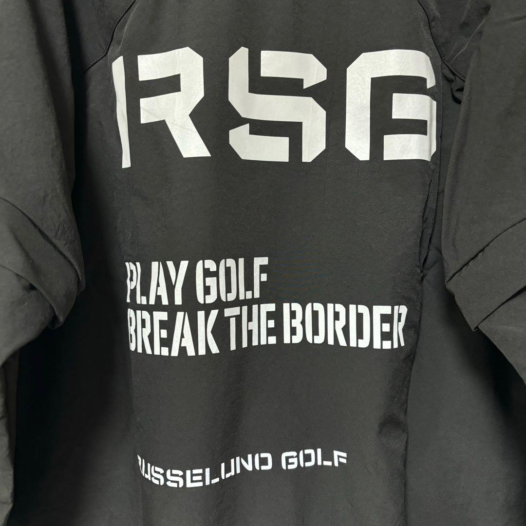 ラッセルノ ゴルフ RSGロゴ 2Way プルオーバー ブルゾン ブラック XL