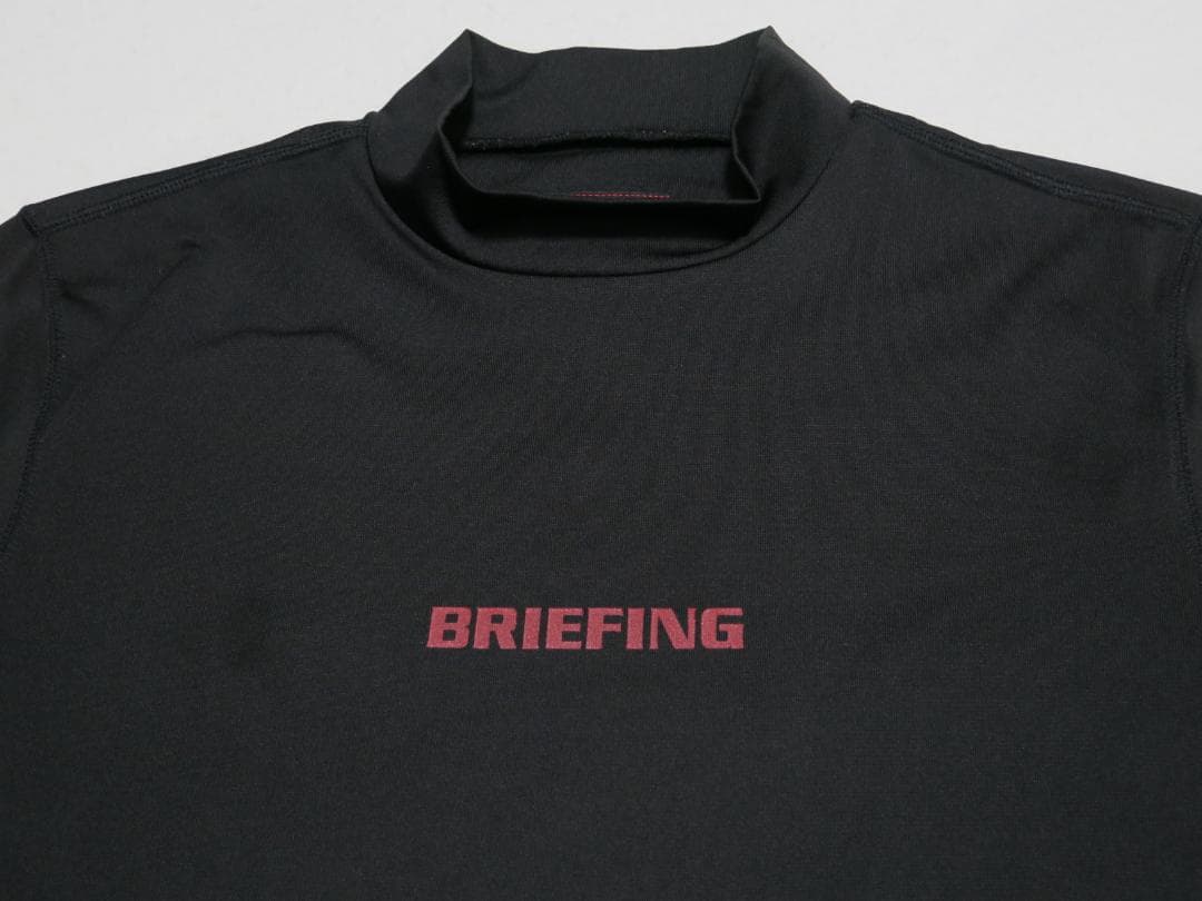BRIEFING GOLF ブリーフィングゴルフハイネック半袖シャツ ブラックⓂ