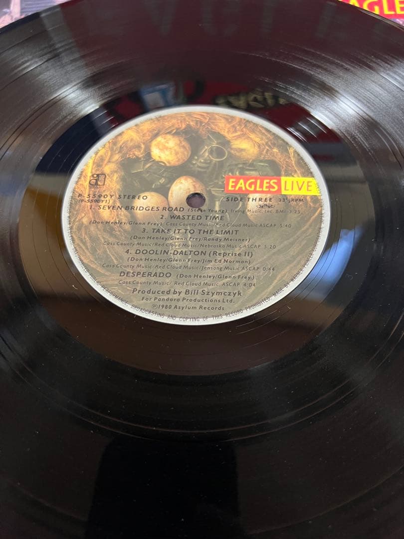 Eagles Live 2枚組LP 洋楽　ポスター付き 美盤　1980年