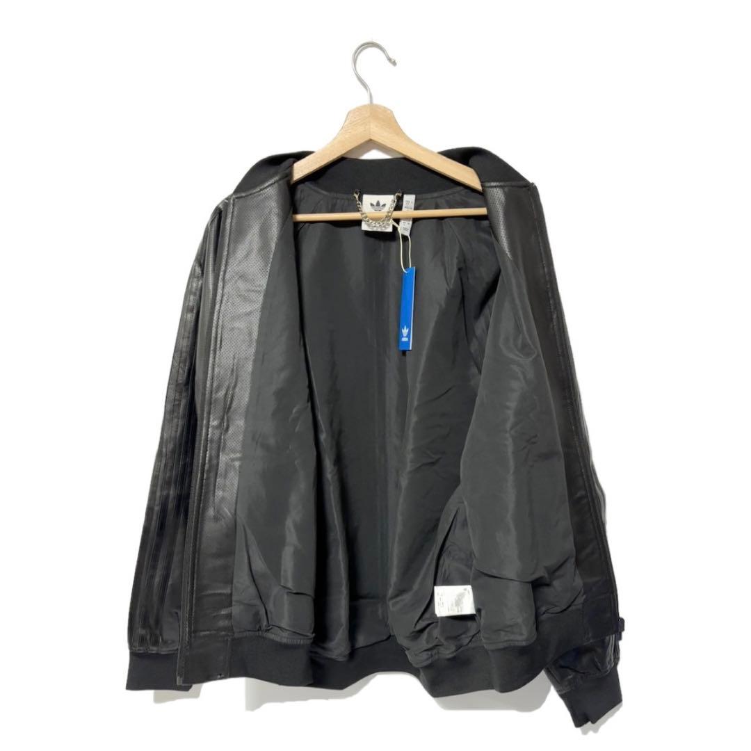 新品 アディダス SST フェイクレザー トラックトップ ブラック L