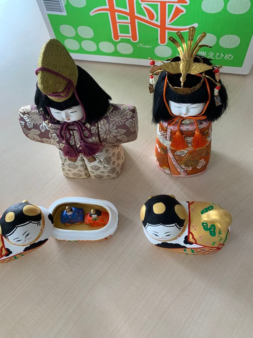 犬筥 雛人形 雛祭り 立雛 日本の伝統 秀水作 木目込み雛人形 京人形 金彩 桐