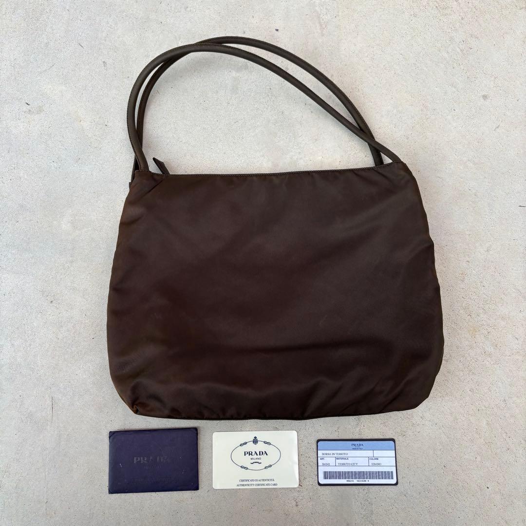 バッグ PRADA archive hand bag brown tote bag