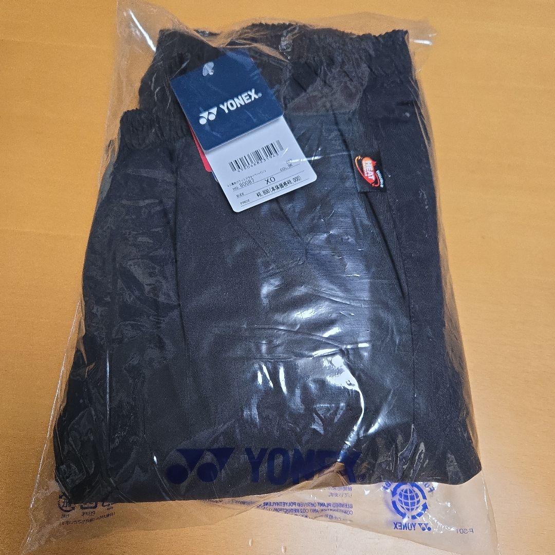新品　YONEX　ユニ　裏地付ウィンドウォーマーパンツ　XO　黒　80087