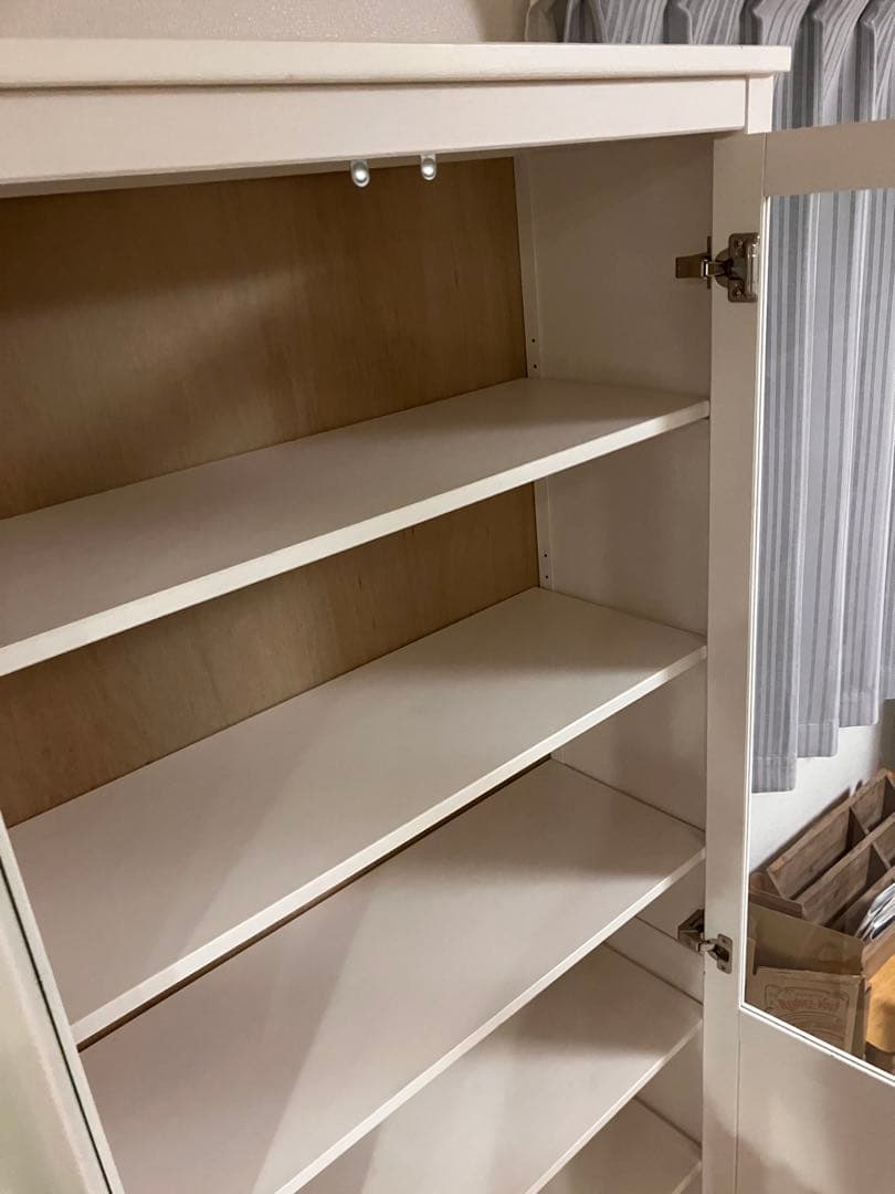 イケヤ　HEMNES ヘムネス　コレクションケース　リビング　食器棚　収納家具