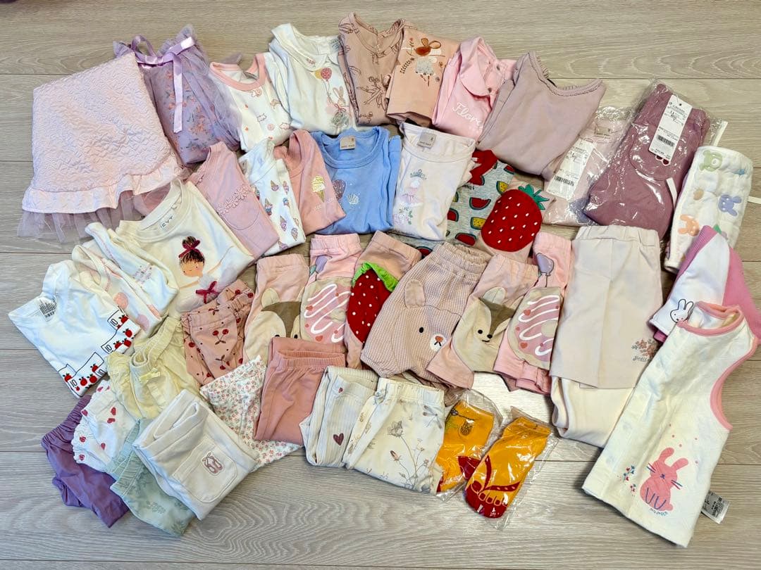 子供服まとめ売り50点(80〜95cm) ラルフローレン、BeBe、プティマイン