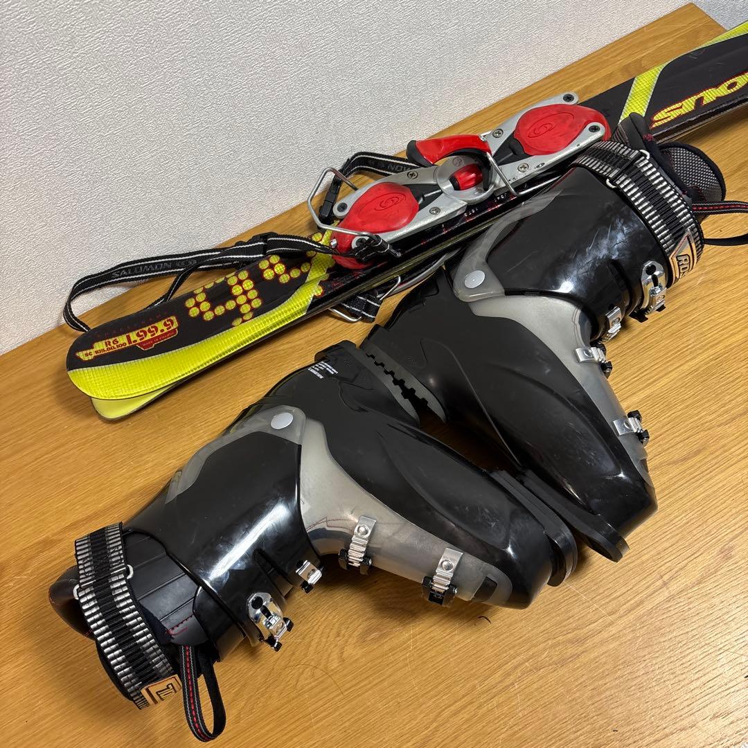 メンズ　ショートスキー　ファンスキーセット　Salomon 26-26.5cm