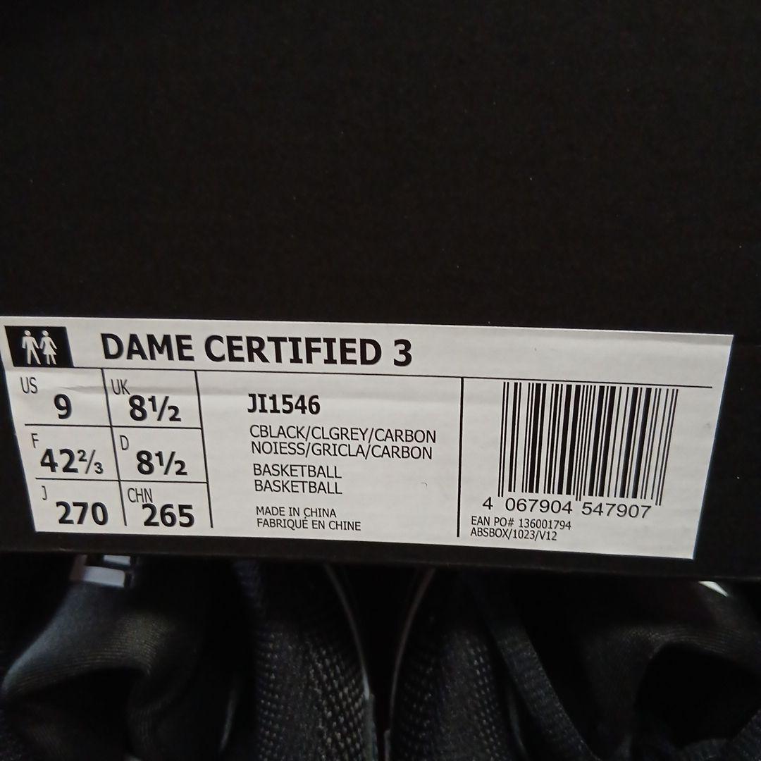 アディダス adidas Dame CERTIFIED 3 27.0cm