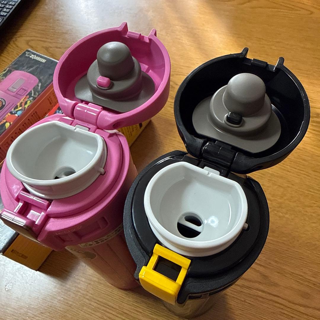 象印 阪神タイガース 水筒 480ml 2本セット ブラックとピンク