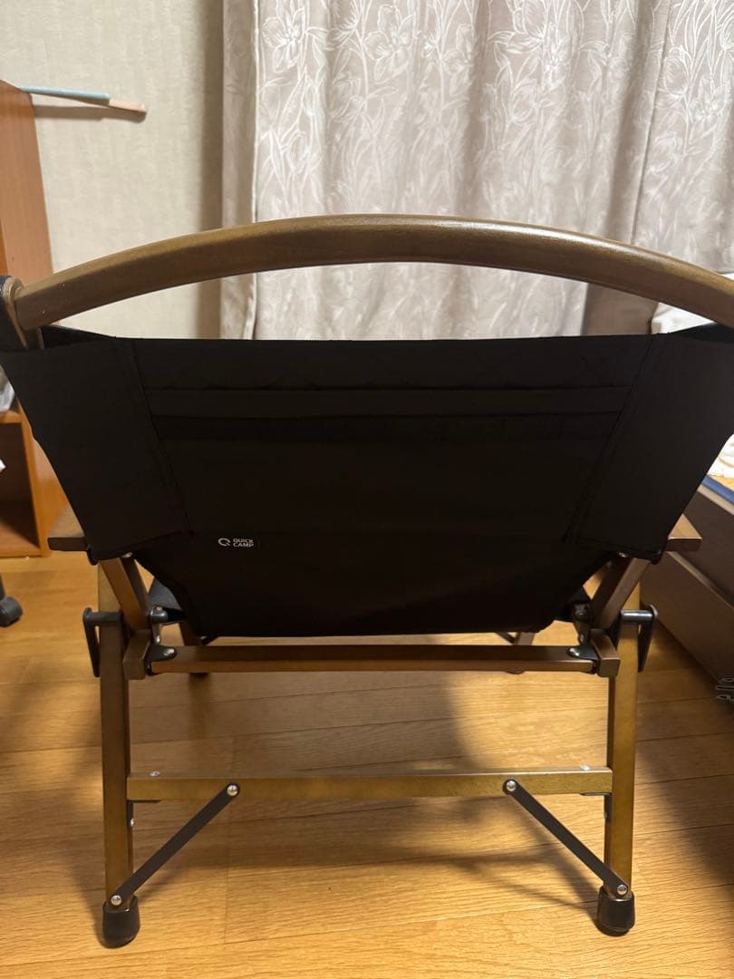クイックキャンプ ウッドローチェア ブラック QC-WLC アウトドア折りたたみ